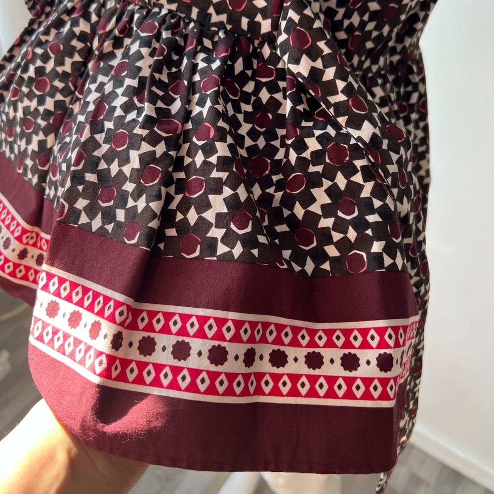 KATE SPADE Floral Tile Peplum Rambling Roses Top - Picture 5 of 7